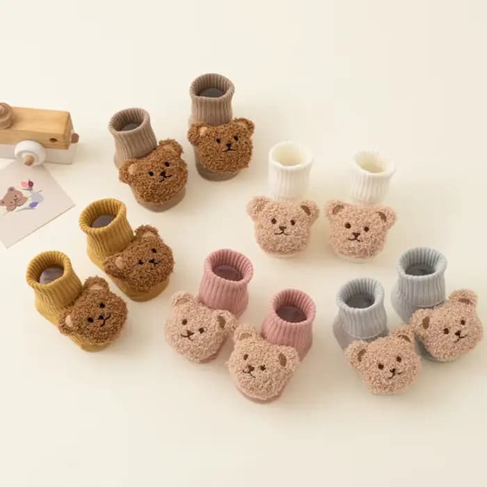Chaussettes mignonnes ours de dessin animé pour bébés garçons et filles