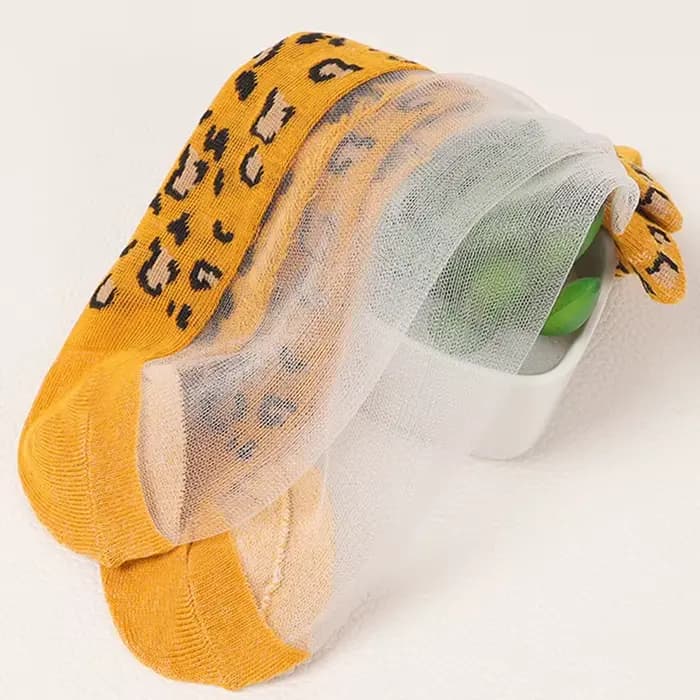 5/10 paires femmes imprimé léopard chaussettes courtes printemps été conception mince absorbant la sueur respirant doux confortable chaussettes décontractées 