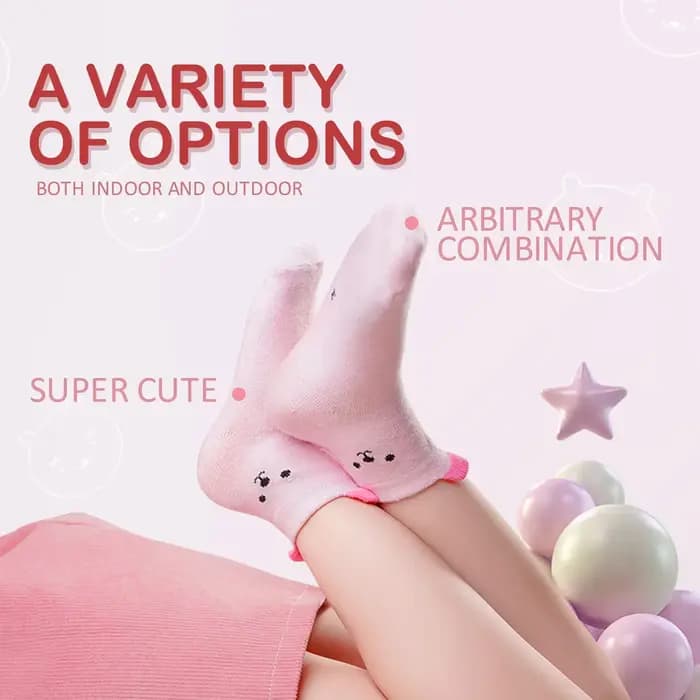Chaussettes d'hiver coordonnantes en coton pour enfants, chaussettes décontractées pour bébés garçons et filles, chaussettes de sol pour enfants avec poignées pour enfants de 0 à 8 ans, 5 paires par l