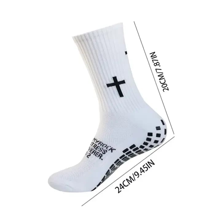 Ensemble de 2 paires de chaussettes de Football antidérapantes et genouillères