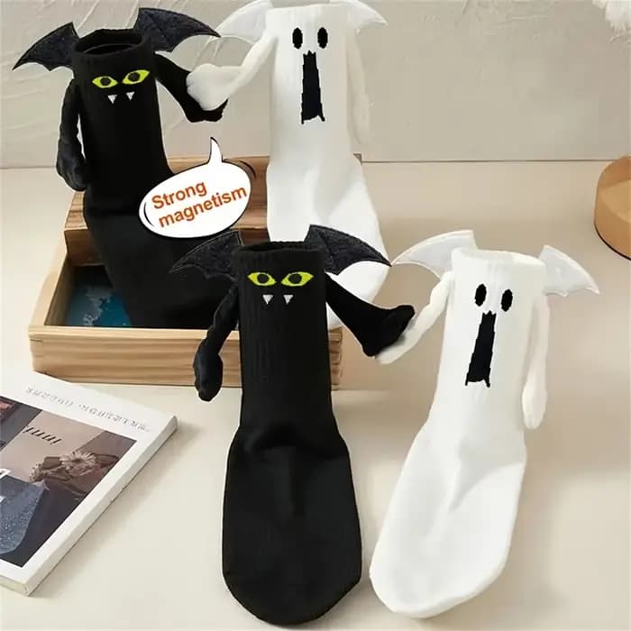 Chaussettes d'halloween magnétiques effrayantes pour femmes