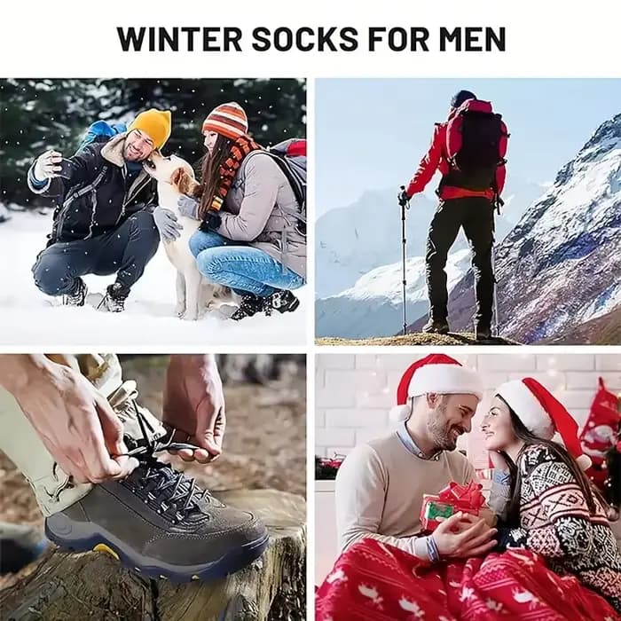 5 paires de chaussettes thermiques d'hiver pour hommes
