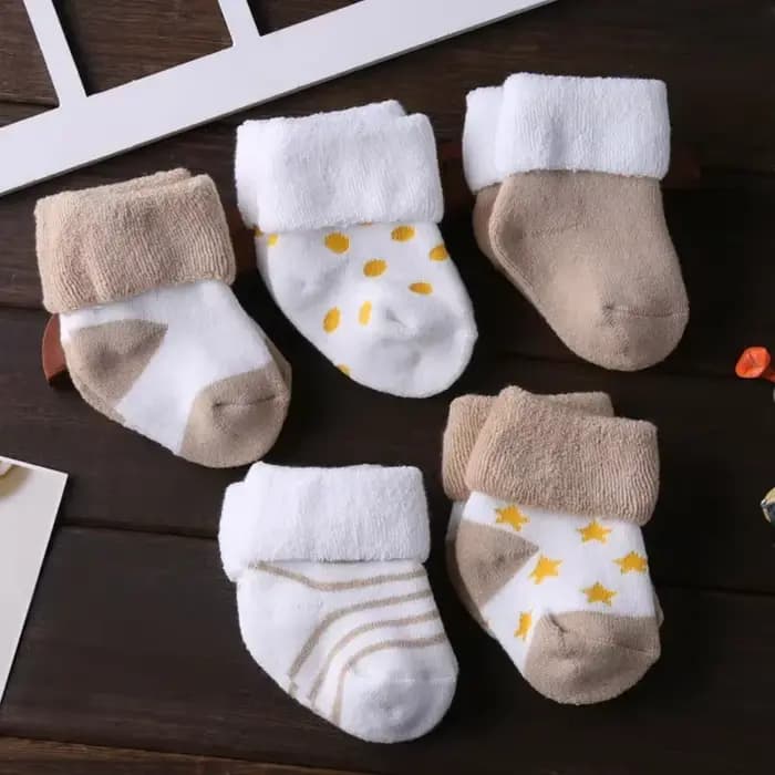 Chaussettes unisexes coordonnantes en coton pour bébé garçon et fille