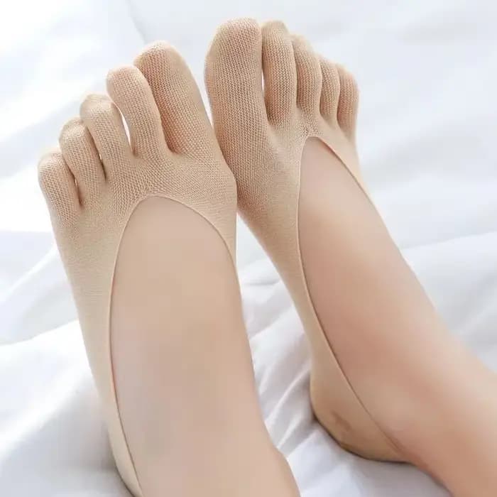 Chaussettes d'été à cinq doigts pour femmes, ultrafines, amusantes, bateau invisible, respirantes, courtes, à faible rinçage, non ald