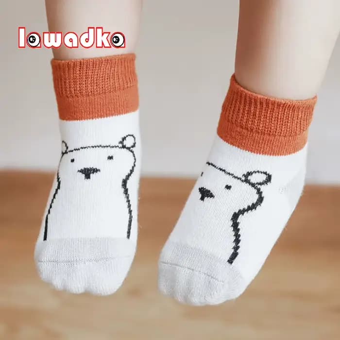 Chaussettes Antidérapantes Courtes en Coton pour Nouveau-Né Garçon et Fille