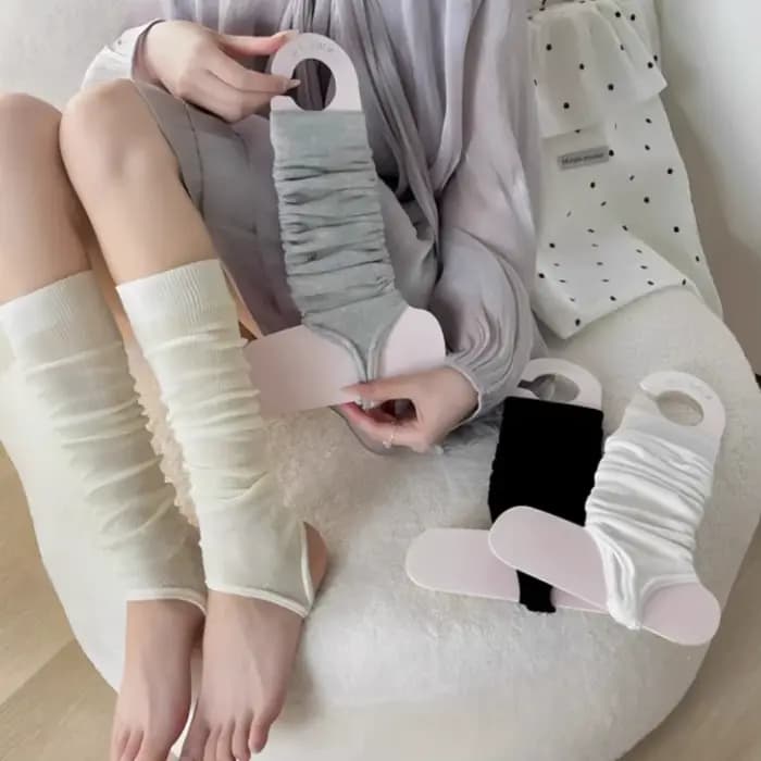 1/3 paires de chaussettes mi-mollet style ballet simple printemps automne 2026 couleur unie protection solaire