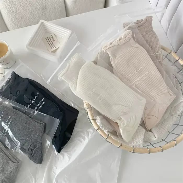 Chaussettes respirantes en maille fine pour femmes, absorbant la sueur, bord roulé dans le tube, monochromatique, simple, mode, printemps, été