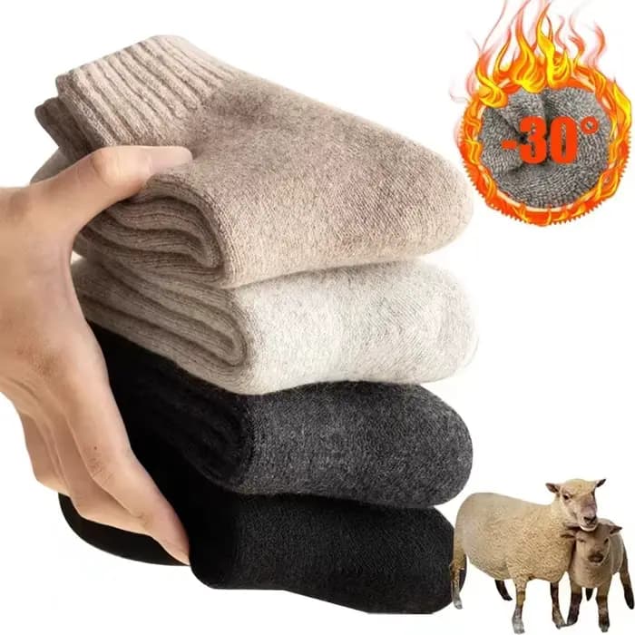 Chaussettes hommes Super plus épais solide chaussette laine