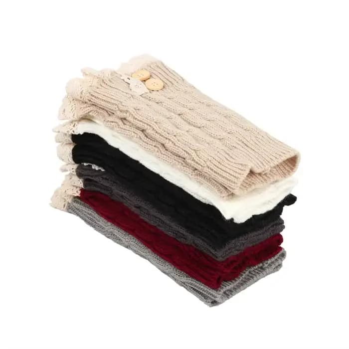 Jambières pour femmes cheville hiver chaud Stretch tricoté Slouch thermique dames épais laine poignets bottes chaussettes femme guêtre Lolita Y2k