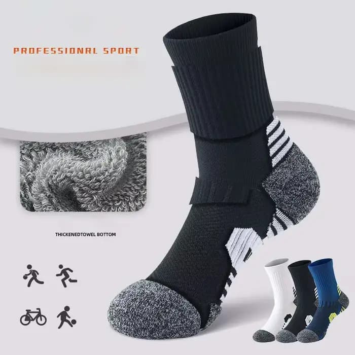 Chaussettes de sport pour hommes, chaussettes de course à pied, de randonnée en plein air, respirantes, professionnelles, absorbant les chocs, chaussettes de cyclisme extensibles