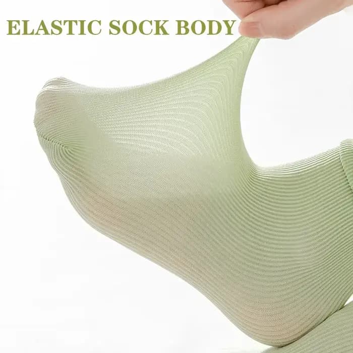 5 paires de chaussettes fines en soie glacée pour femmes