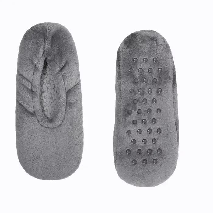 AOTOLK 1 paire de chaussettes de sol d'intérieur pour femmes hiver chaud antidérapant doux confortable chaussures de sol couleur unie dames pantoufles de maison