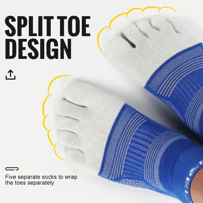 WRELS 1/2/3 paires de chaussettes à cinq doigts pour la course