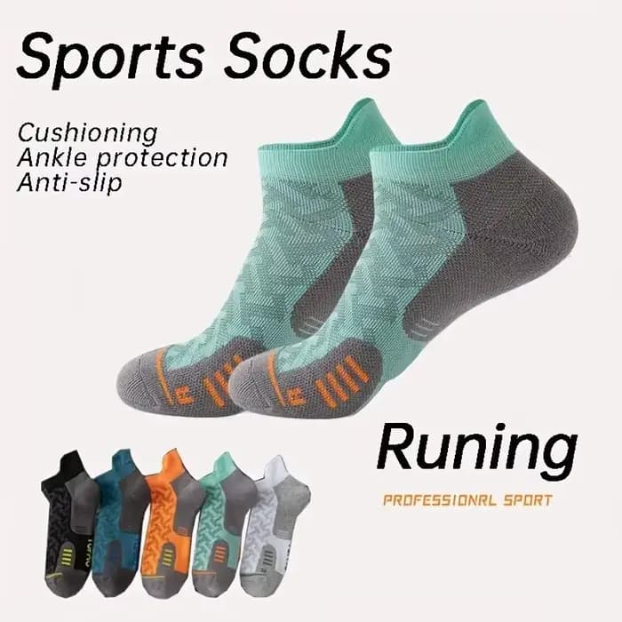 1/2/3 paires de chaussettes de course Marathon professionnelles Sports de plein air Fitness épaissi rembourré Tube court coupe basse bateau cheville chaussettes