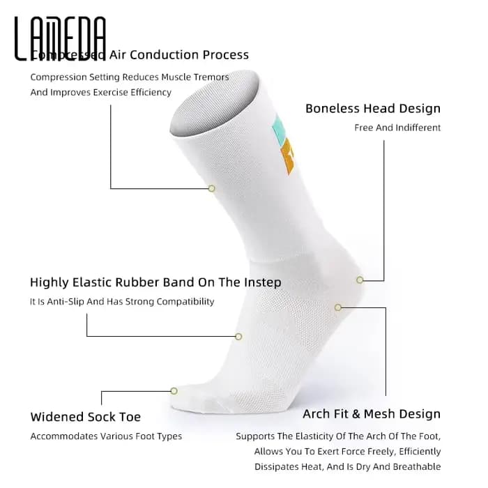LAMEDA New Men's Cycling Socks Breathable Sports Running