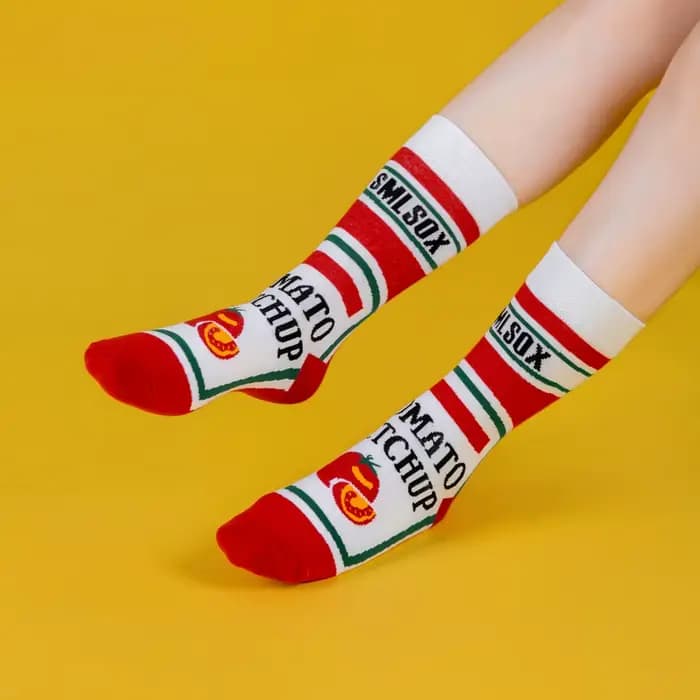 1 paire de chaussettes tomates créatives et élégantes