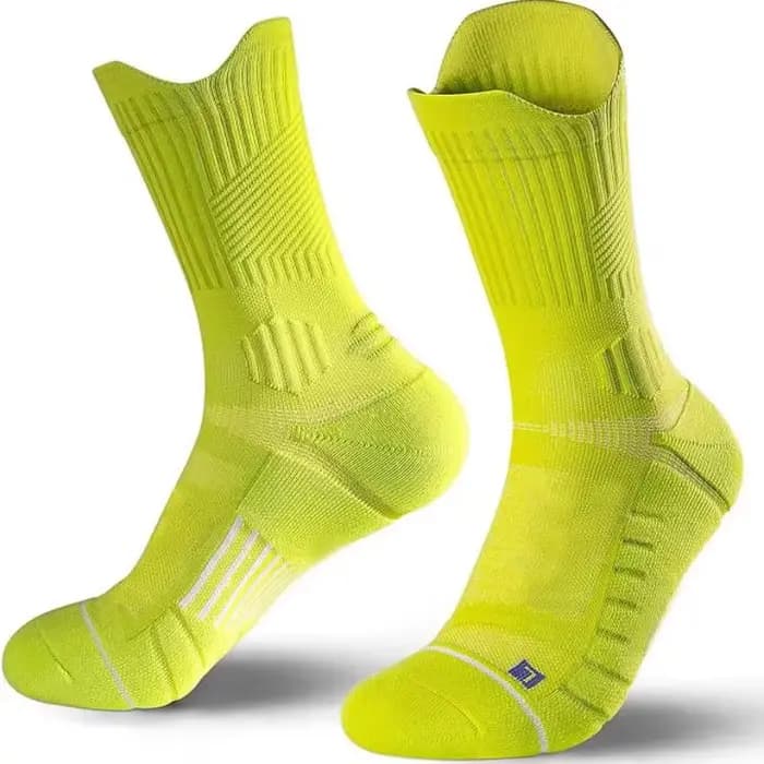 5 paires de chaussettes de sport professionnelles à haute élasticité et fond de serviette rembourré