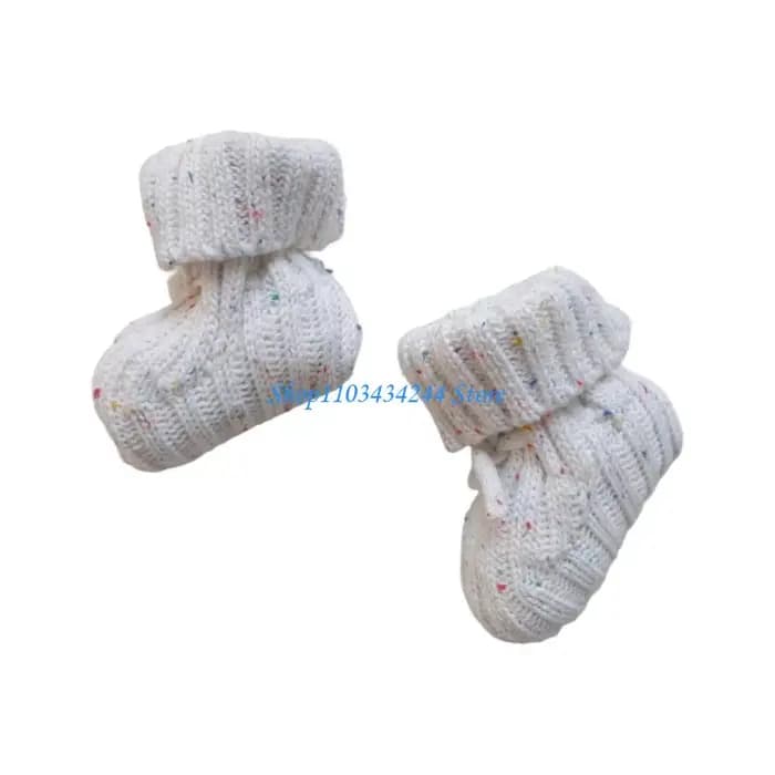 Chaussettes tricotées en coton pour nouveau-né