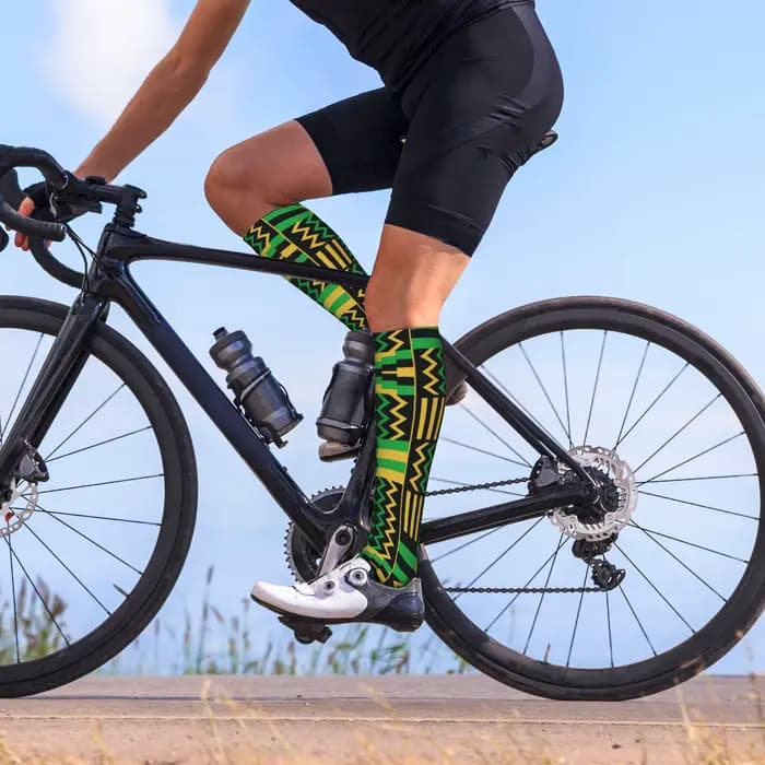 Chaussettes de compression sportives unisexes Ankara ethniques tribales africaines traditionnelles pour hommes et femmes