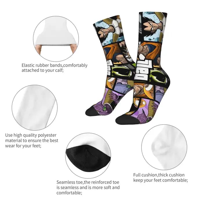 Chaussettes amusantes Dragon Ball Dragon Ball GTA Rock