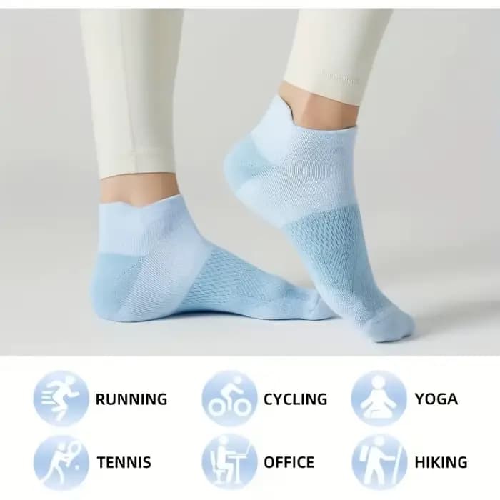 5 paires - chaussettes basses avec support d'arc