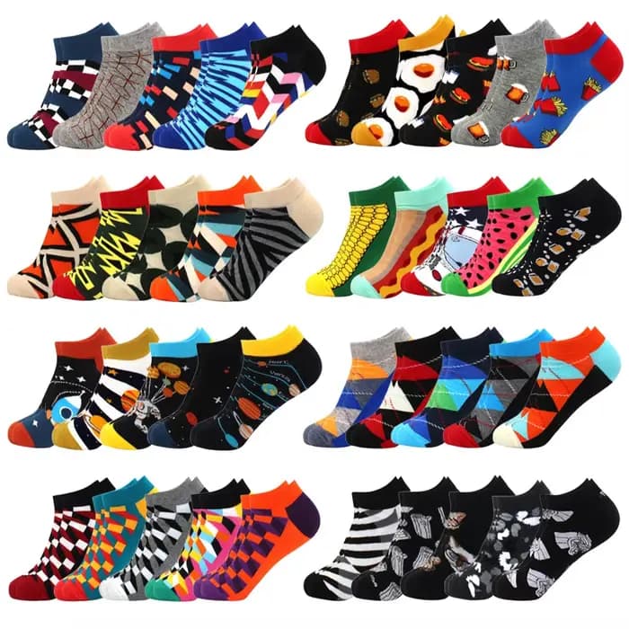 Chaussettes rayées à carreaux pour hommes et femmes