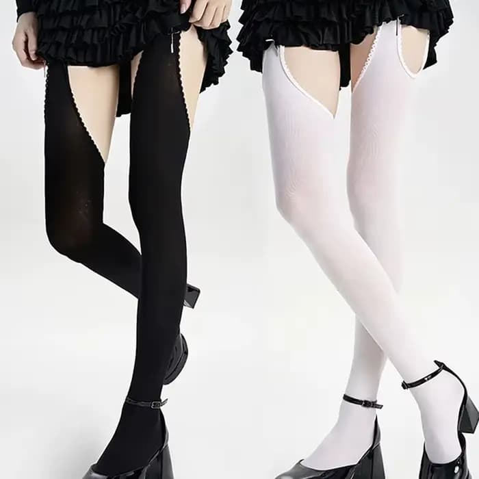 Collants en velours à larges bandes pour femmes
