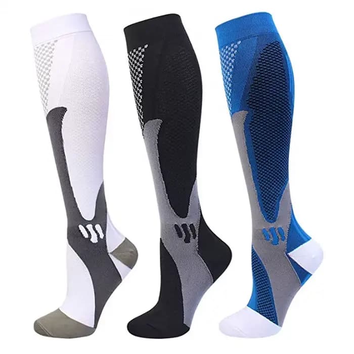 Chaussettes de Compression noires pour hommes et femmes
