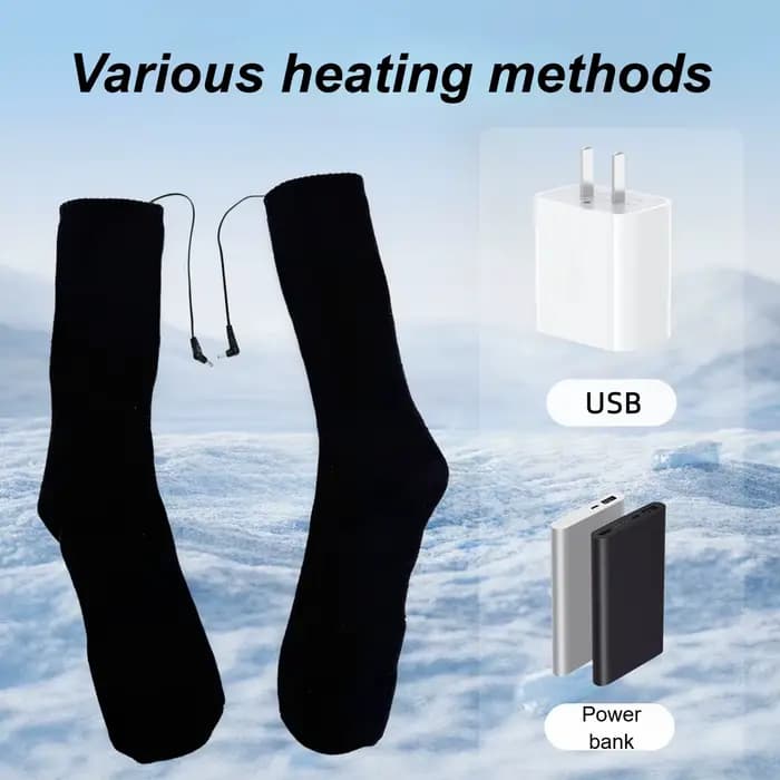 Chaussettes chauffantes rechargeables USB pour hommes et femmes