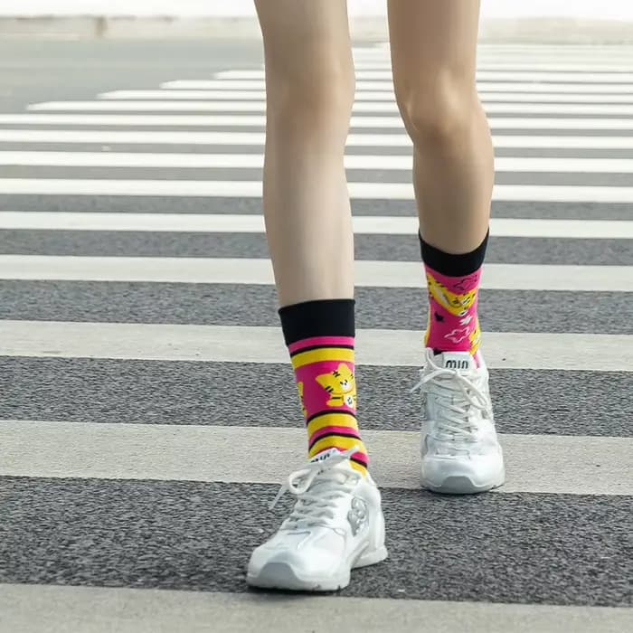 1 paire homme femmes chaussette originale AB marée chaussettes coloré chat chien Koala vache coton
