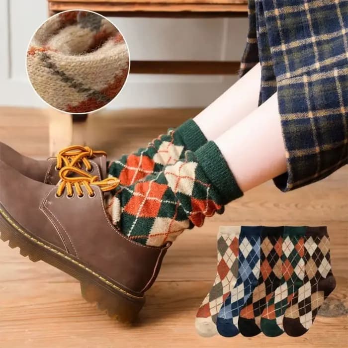 Chaussettes chaudes en tricot optique pour femmes