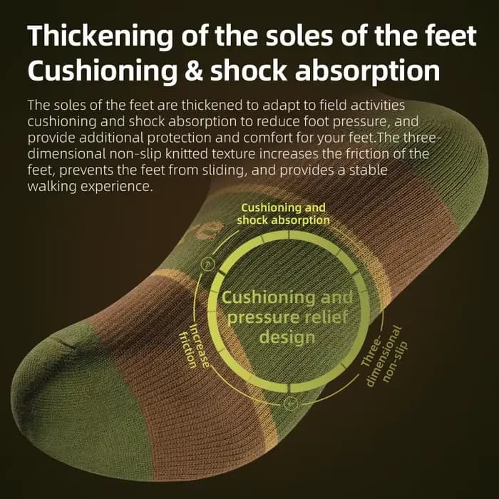 Qunature chaussettes imperméables randonnée Camping en plein air chaussette ski Wading hiver antidérapant équitation
