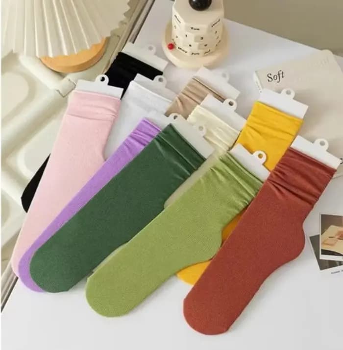 Chaussettes longues respirantes et fines en velours pour femmes et filles