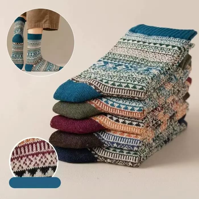 Chaussettes d'hiver en laine optique pour hommes