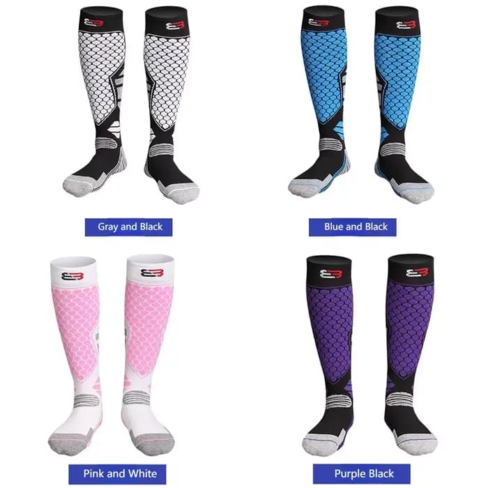 GTUBIKE 1 paire hiver chaud Ski bas épaississement randonnée chaussettes pour femmes hommes Anti-froid Ski extérieur Sport bas neige