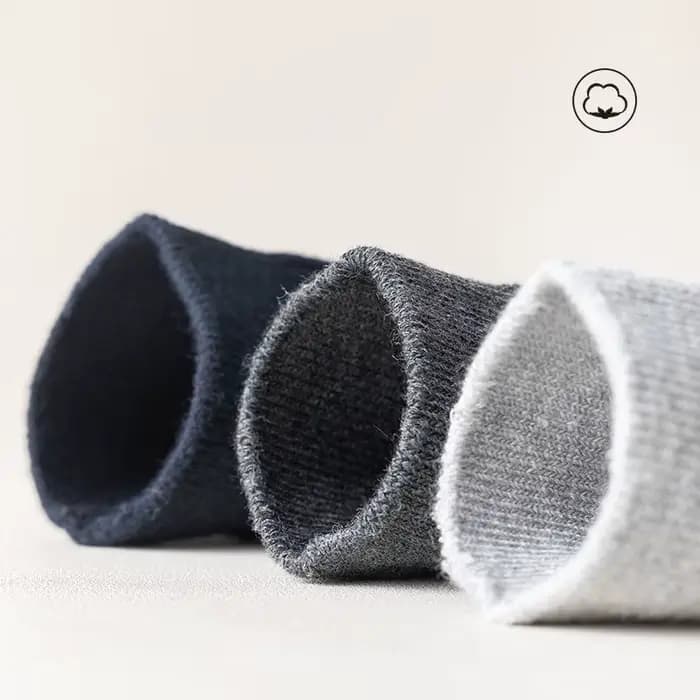 3 paires de chaussettes en coton pour hommes, décontractées, respirantes, couleur unie, noires, de haute qualité, pour le bureau et les affaires