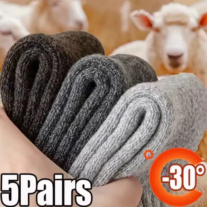 5 paires de chaussettes chaudes d'hiver pour hommes et femmes