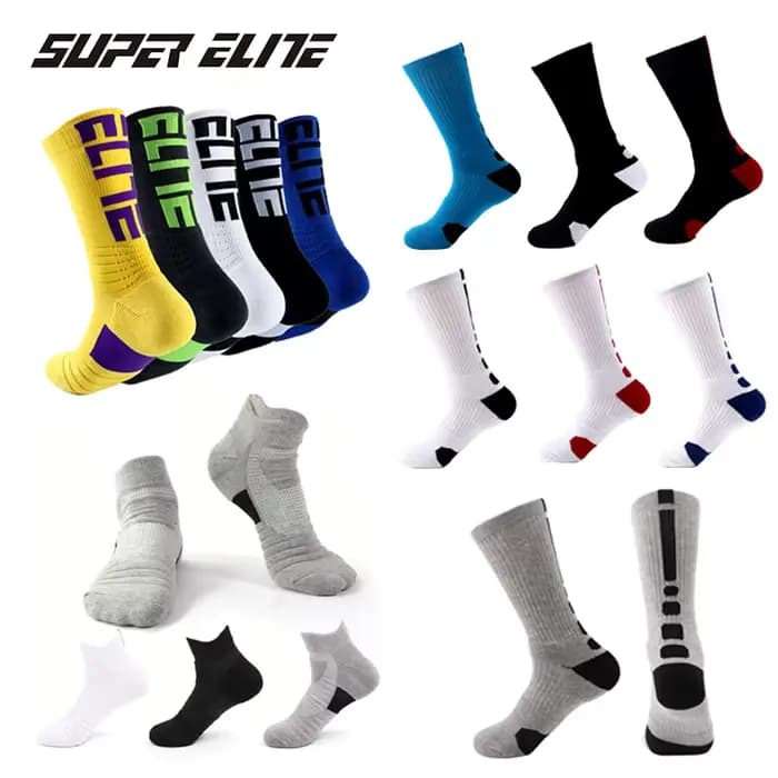 Super Elite hommes chaussettes de Sport équitation cyclisme basket-ball course Sport chaussette été randonnée Tennis Ski homme femmes vélo vélo Slip