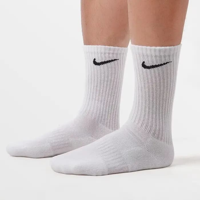 Nike Everyday Cushion Crew Logo Chaussettes de course unisexe Combo Pack Blanc SX7664-100