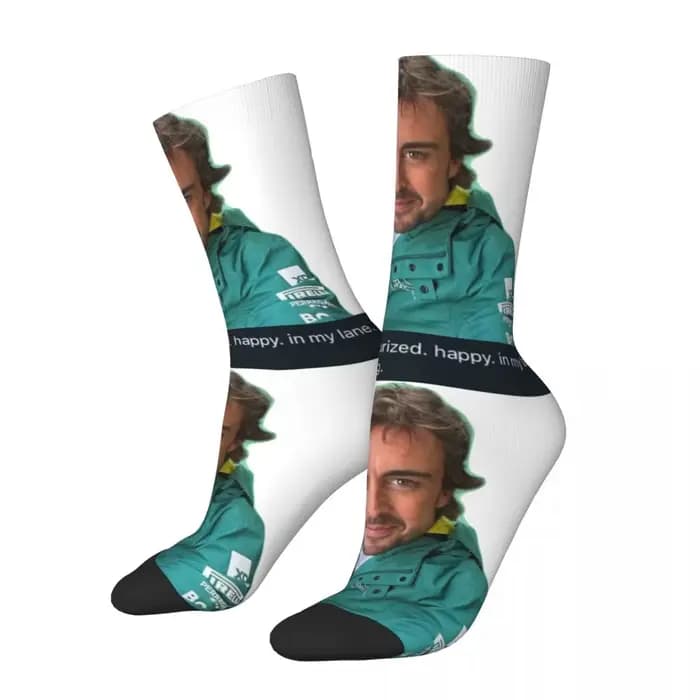 Fernando Alonso-Chaussettes d'automne coordonnantes pour hommes