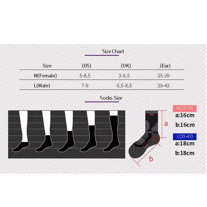 Chaussettes Thermique de Marche pour Homme et Femme