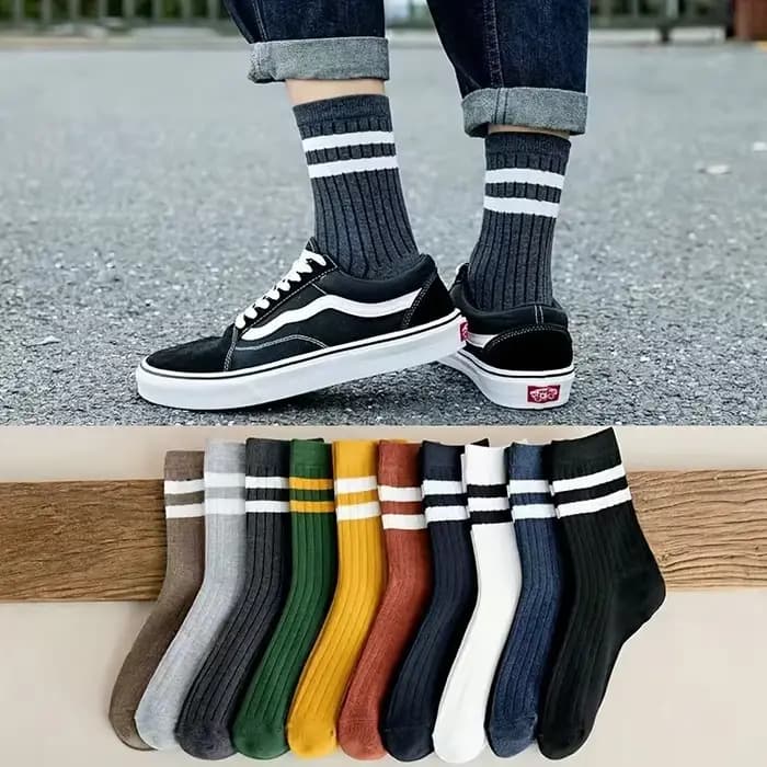 5 paires de chaussettes d'automne et d'hiver pour hommes