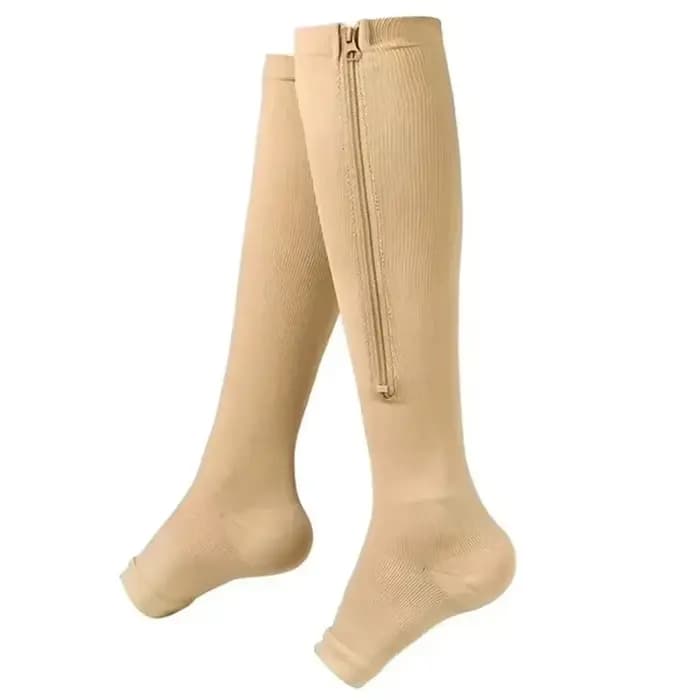Chaussettes de compression pour femmes et hommes, bas résistants à fermeture éclair pour améliorer la circulation sanguine, soulager la douleur et les gonflements, 1/2/3 paires