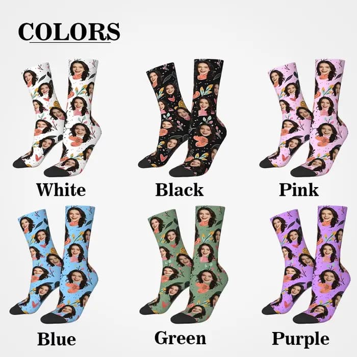 Chaussettes personnalisées avec photo de visage