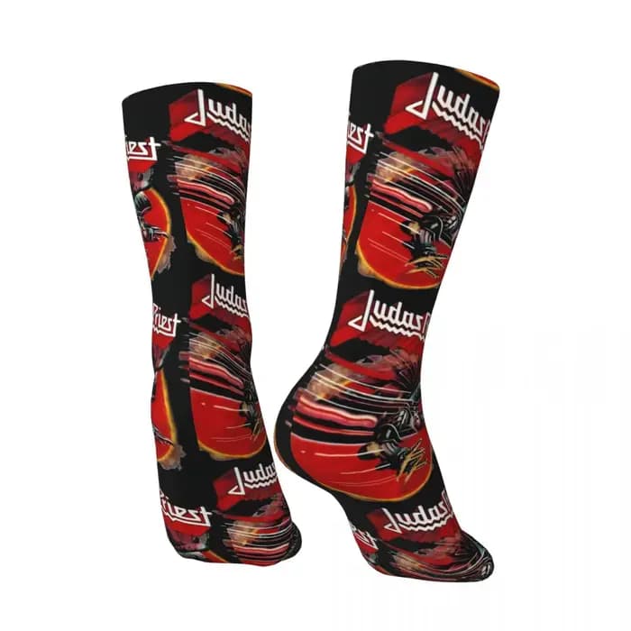 Judas Priest Band Hip Hop chaussettes bas tendance hommes moyen doux course