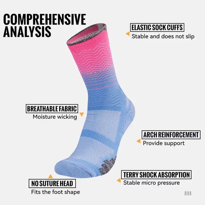 WRELS 1/2/3 chaussettes de sport athlétiques rembourrées