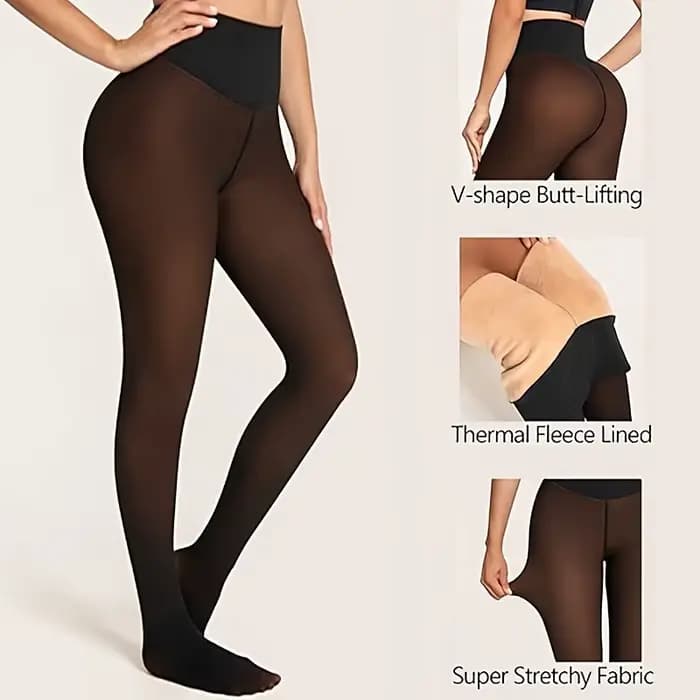 Collants thermiques grande taille pour femmes