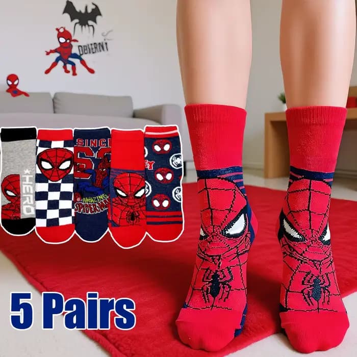 5 paires de chaussettes Spiderman pour enfants