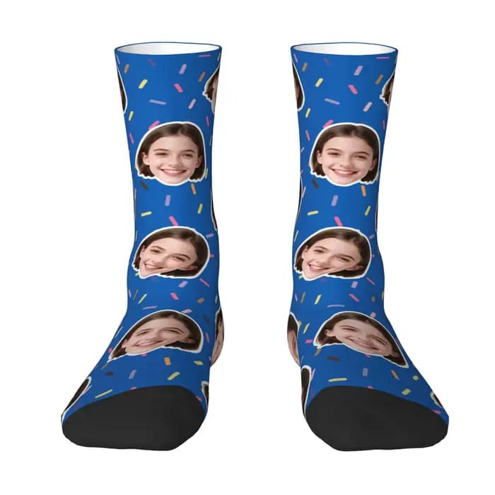 Chaussettes personnalisées en forme de visage