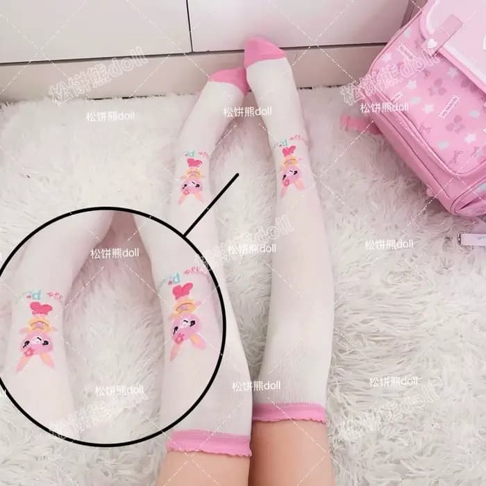 Chaussettes hautes japonaises, dessin animé Mp, douce fille, vêtements assortis avec tout, accessoires Y2k, chaussettes Kawaii assorties avec tout